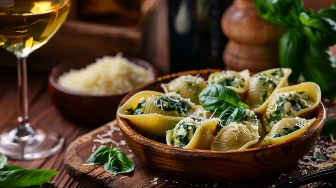 Muszle ze szpinakiem i ricottą: Łatwy obiad w 30 minut dla całej rodziny