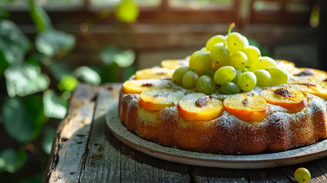 Ciasto drożdżowe z agrestem i brzoskwiniami: Letnie smaki w cieście