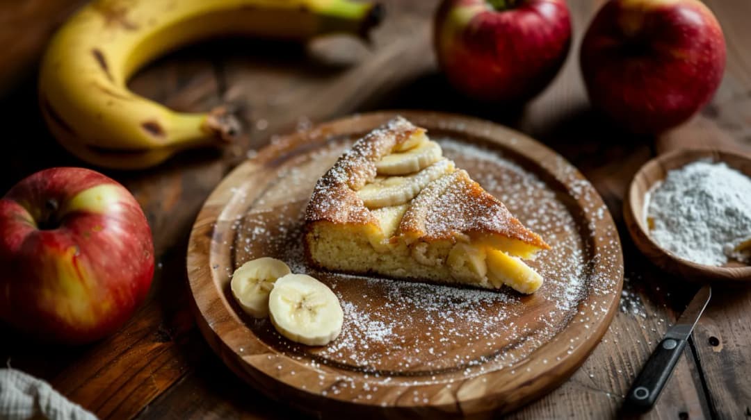 Ciasto z bananem i jabłkiem: Owocowy duet w puszystej formie. Pycha!