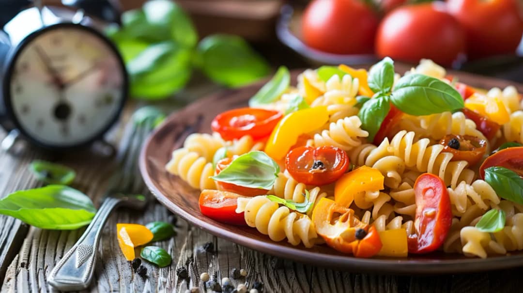 Makaron z papryką i pomidorami: Obiad gotowy w 15 minut dla rodziny