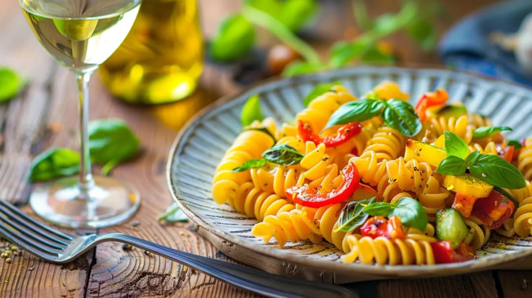 Kolorowy makaron z cukinią i papryką: letni hit na szybki obiad