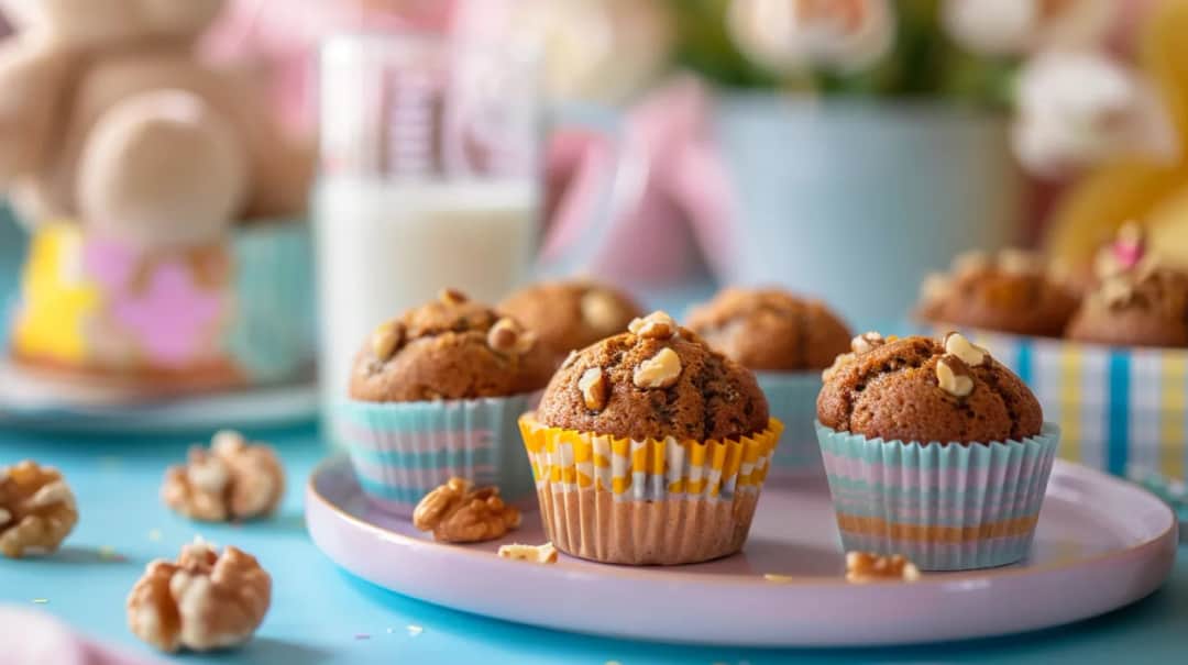 Muffiny z orzechami: To przepis na idealne na podwieczorek dla dzieci