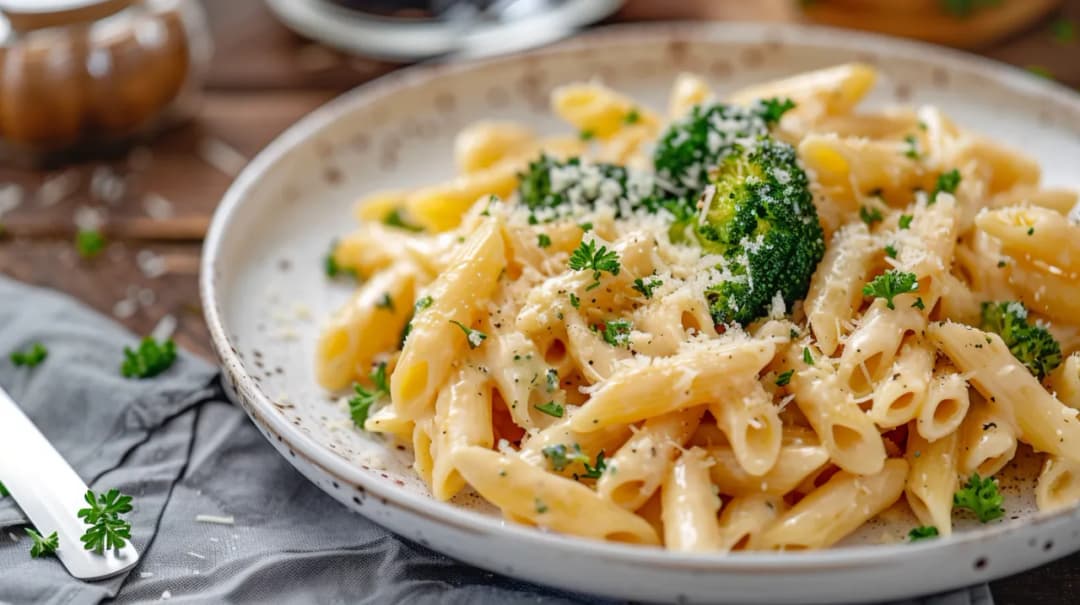 Przepyszne comfort food: Makaron z brokułami i kremowym serem topionym