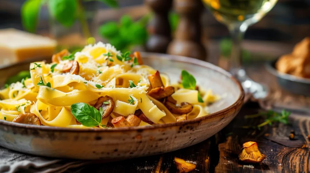 Leśne smaki: makaron z kurkami i szpinakiem - oto jesienny przysmak