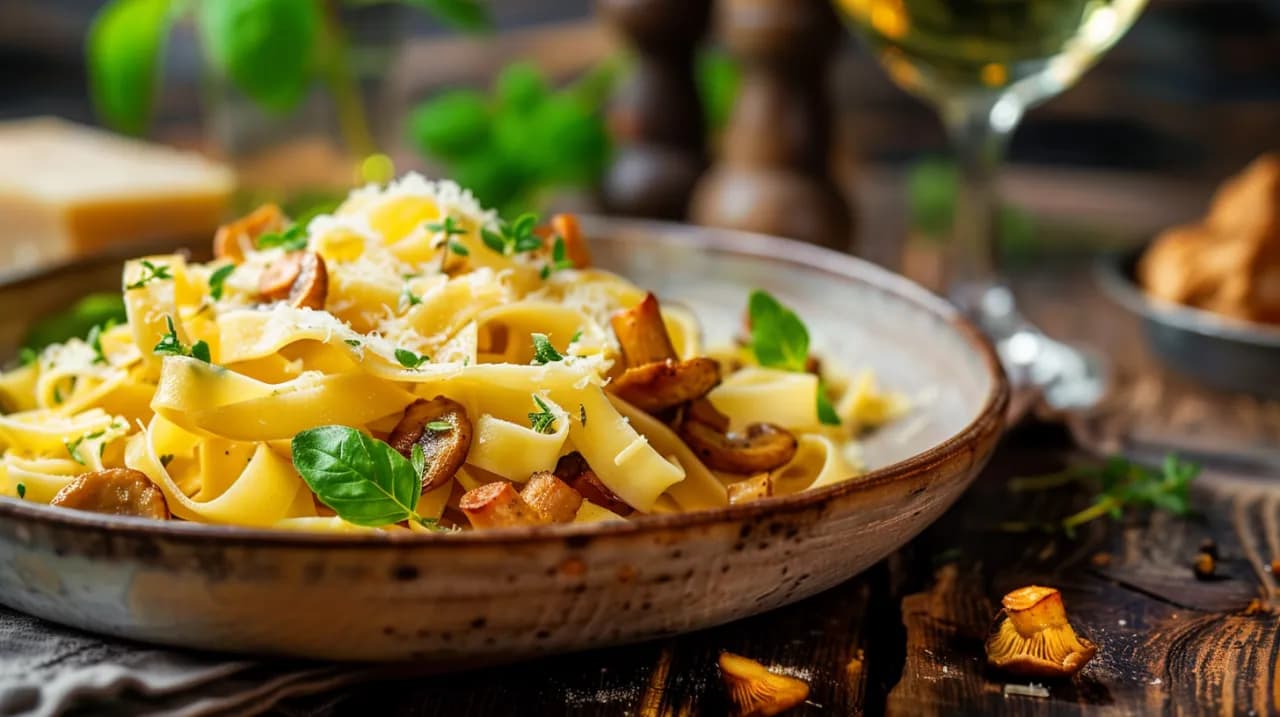Leśne smaki: makaron z kurkami i szpinakiem - oto jesienny przysmak