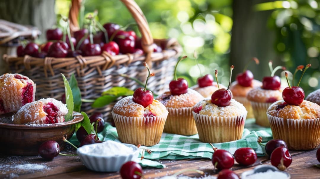 Letnie smaki: Muffinki z czereśniami - idealne na piknik