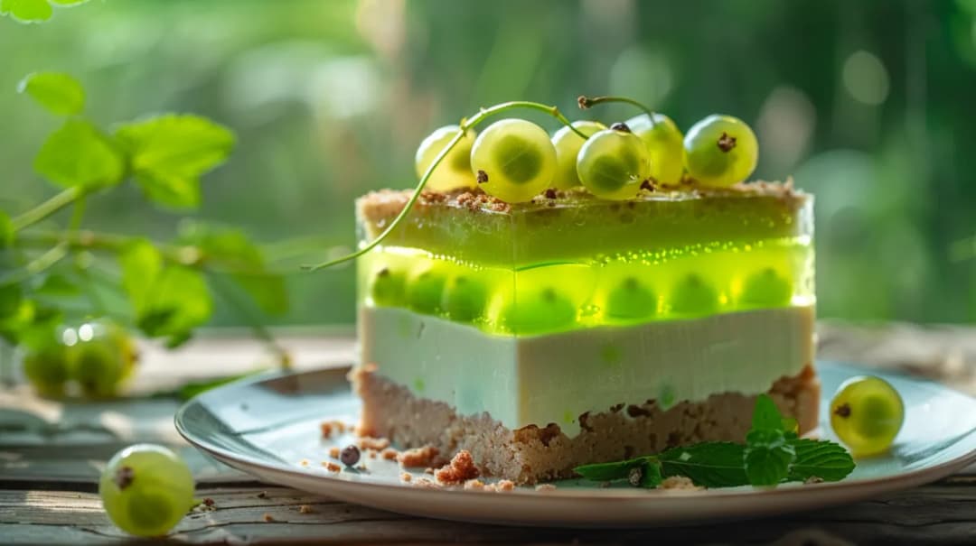 Ciasto z agrestem i galaretką: Orzeźwiający deser na upały. Pychota!