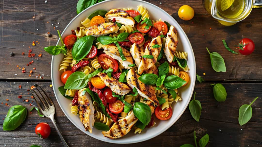 Sałatka makaron z kurczakiem: Szybki obiad w 20 minut dla rodziny